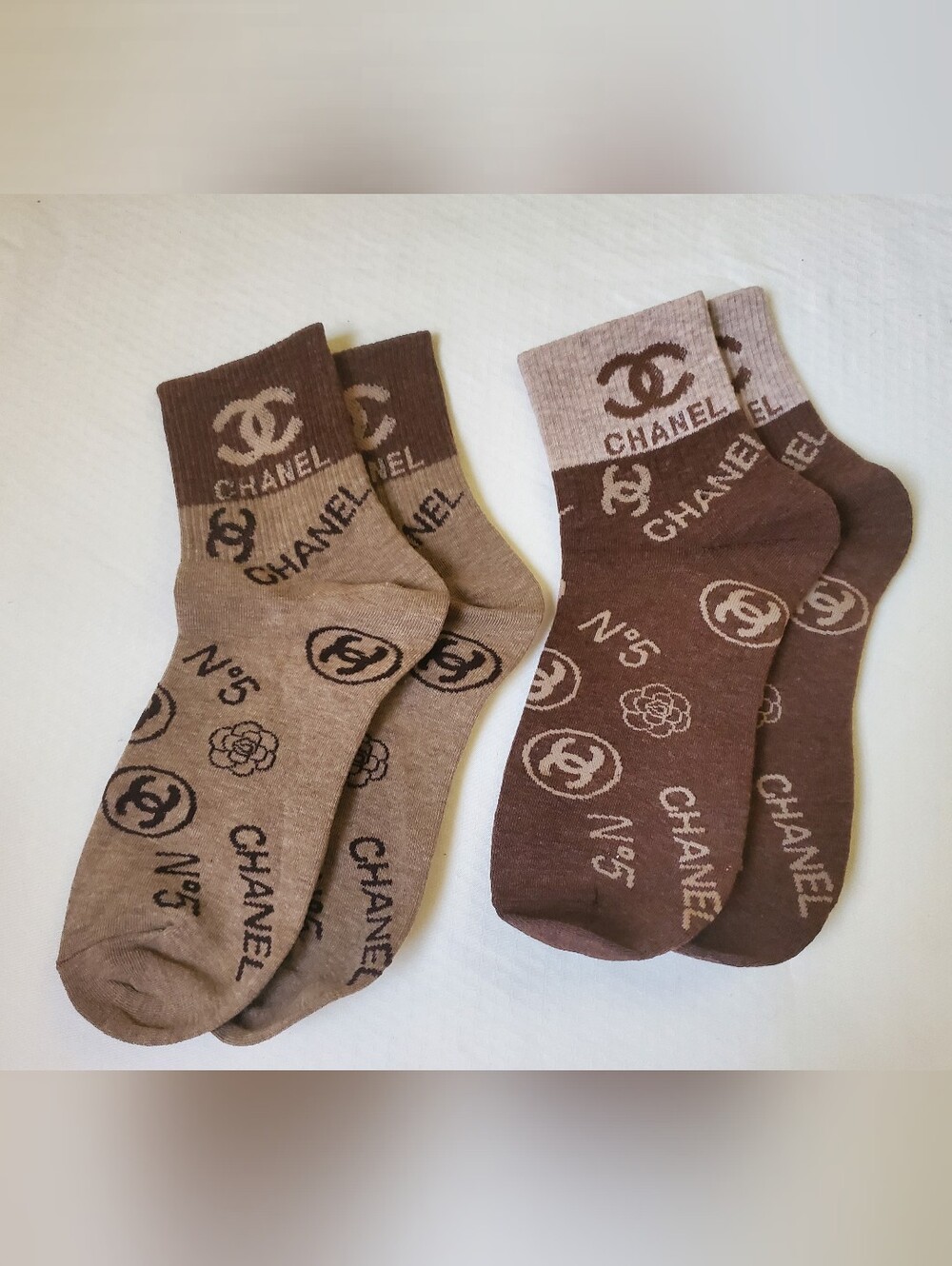 2 Pairs Ankle Socks Fits 6-8